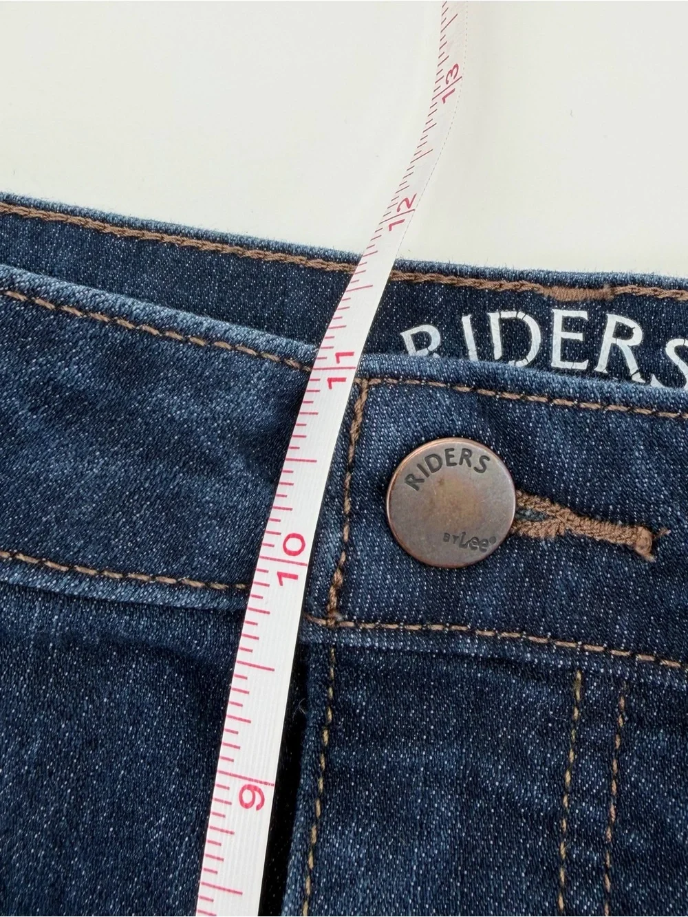 Riders by Lee Size 18M Mid Rise Bermuda Stretch Denim Jean Shorts Blue